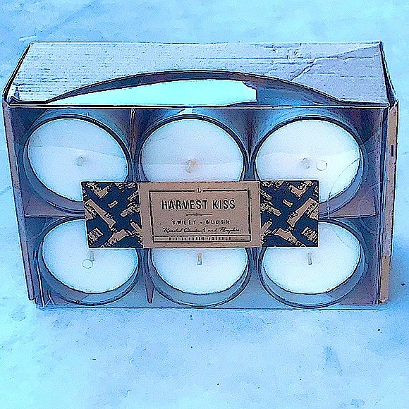 HAVEN STREET CANDLE HARVEST KISS SET OF 6 GLASS VOTIVES RICHLY SCENTED NEW - Picture 3 of 7